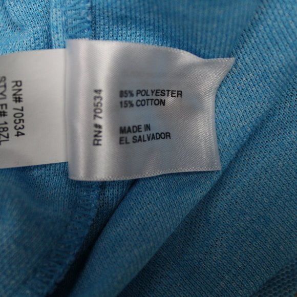 Orvis Trout Bum Polo Shirt Mens Large Blue Polyester/Cotton S/S Pullover - Picture 7 of 13